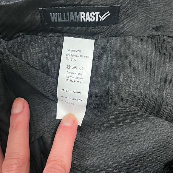 38S 2Pc Suit Men's Black William Rast Blazer & Pants - Picture 10 of 15